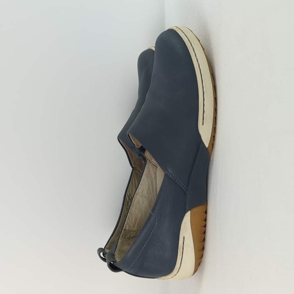 Dansko Blue Leather Slip On Shoes - Picture 4 of 11